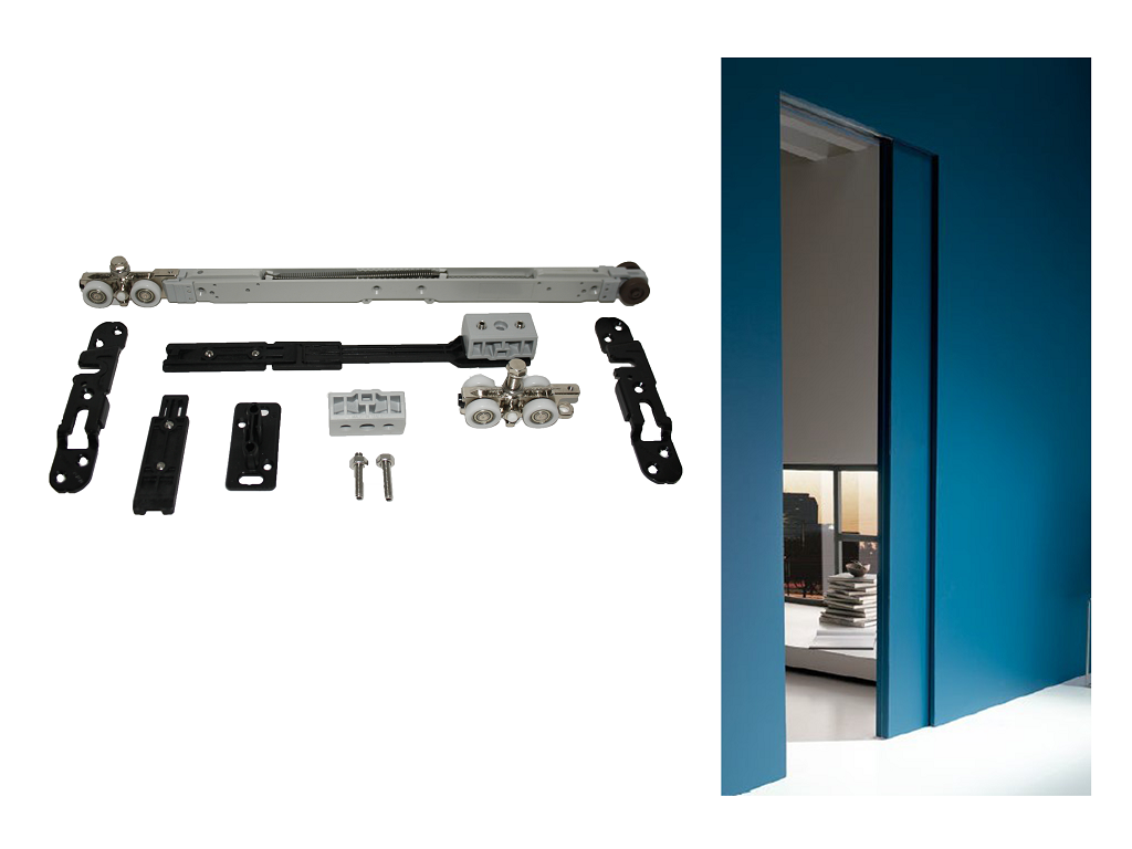 Sistema Porta Legno Titan Piastra Sospesa +1 Deceleratore+Perni Antivibranti Portata kg.240 | Sliding - immagine 1
